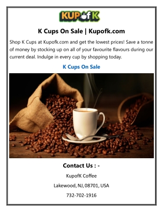 K Cups On Sale  Kupofk