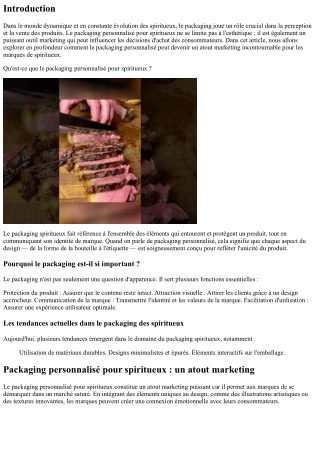 Packaging personnalisé pour spiritueux : un atout marketing