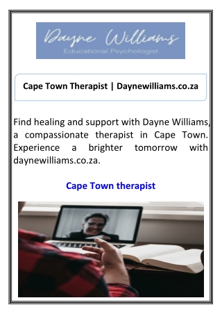 Cape Town Therapist Daynewilliams.co.za