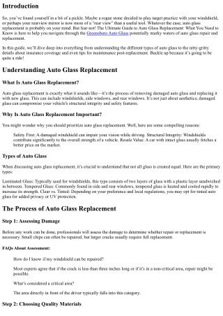 The Ultimate Guide to Auto Glass Replacement: What You Need to Know