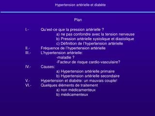 Hypertension artérielle et diabète