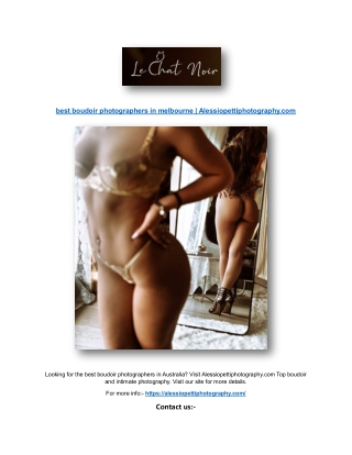 best boudoir photographers in melbourne | Alessiopettiphotography.com