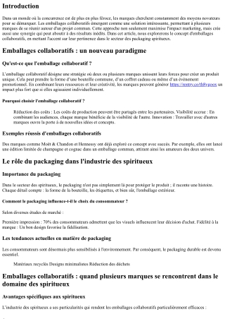 Emballages collaboratifs : quand plusieurs marques se rencontrent