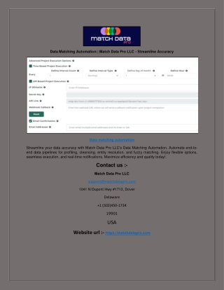 Data Matching Automation | Match Data Pro LLC - Streamline Accuracy