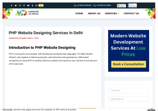 PHP Website Designing Services In Delhi