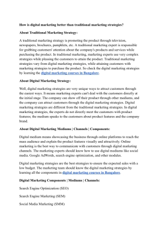 How is digital marketing better than traditional marketing strategies_