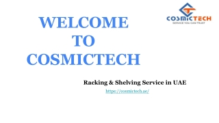 Racking & Shelving Service in UAE - cosmictech