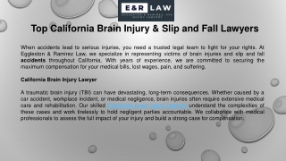 Top California Brain Injury & Slip and Fall Lawyers