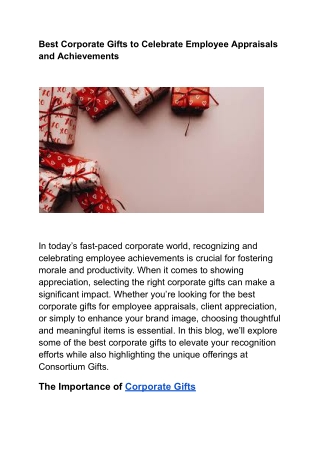 Best Corporate Gifts to Celebrate Employee Appraisals and Achievements