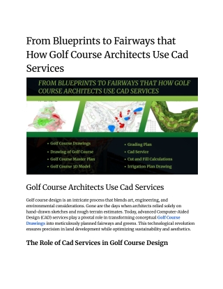 From Blueprints to Fairways_ How Golf Course Architects Use CAD Services __off-site Kriti