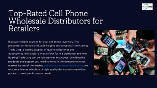Top-Rated Cell Phone Wholesale Distributors for Retailers