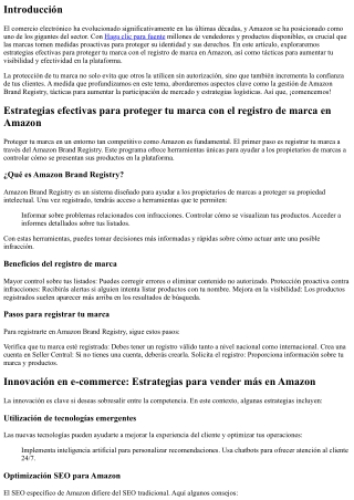 Estrategias efectivas para proteger tu marca con el registro de marca en Amazon