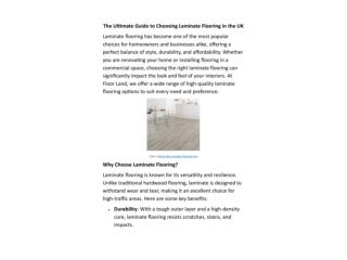 The Ultimate Guide to Choosing Laminate Flooring in the UK