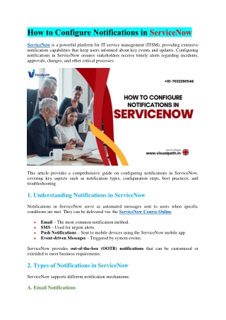 Best ServiceNow Online Course -ServiceNow Institute in Bangalore