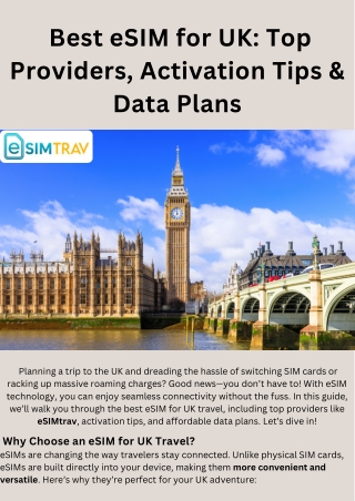 Best eSIM for UK: Top Providers, Activation Tips & Data Plans