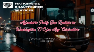 Affordable Party Bus Rentals in Washington, DC for Any Celebration
