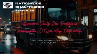 Affordable Party Bus Rentals in Washington, DC for Any Celebration