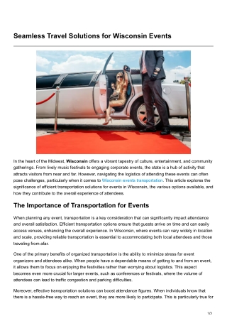 Seamless Travel Solutions for WisconsinEvents