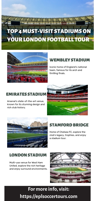 Top 4 Must-Visit Stadiums on Your London Football Tour