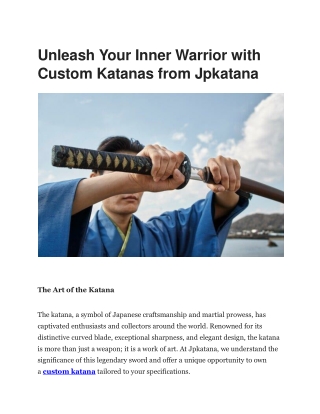 Custom Katanas | Jpkatana