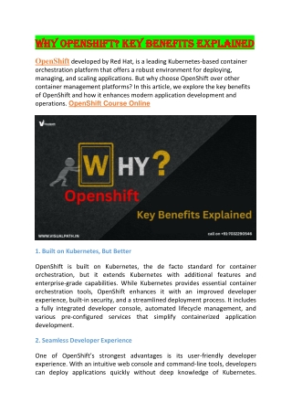 OpenShift Training - OpenShift Training In Chennai