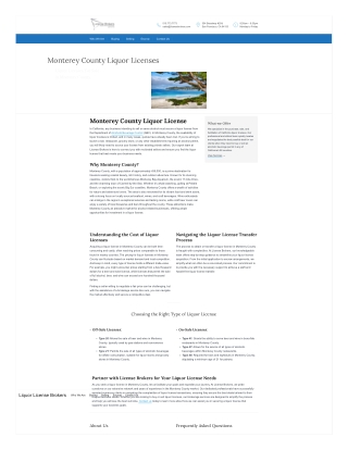 Effortlessly Secure Your Liquor License in Monterey – Expert Assistance