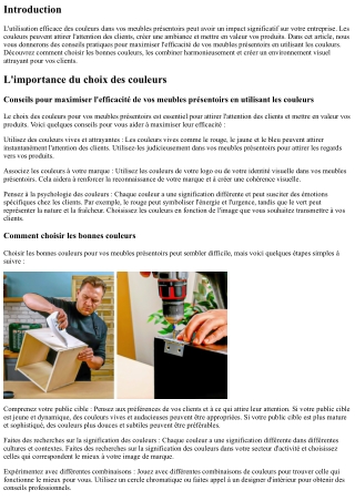 Conseils pour maximiser l'efficacité de vos meubles présentoirs en utilisant les