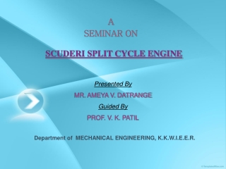 SCUDERI SPLIT CYCLE ENGINE