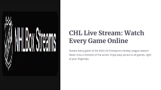 CHL live stream