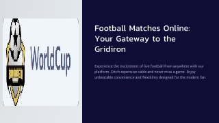 Football Matches Online
