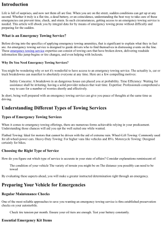 Preparing for the Unexpected: Essential Tips for Using Emergency Towing Services
