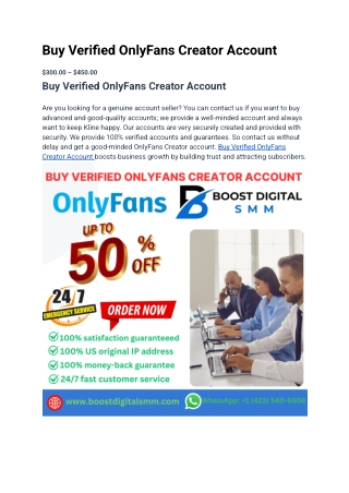 TOP WEB SITE,, Buy Verified OnlyFans Creator Account from USA