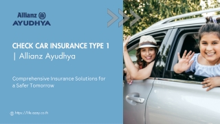 Check Car Insurance Type 1 | Allianz Ayudhya Thailand