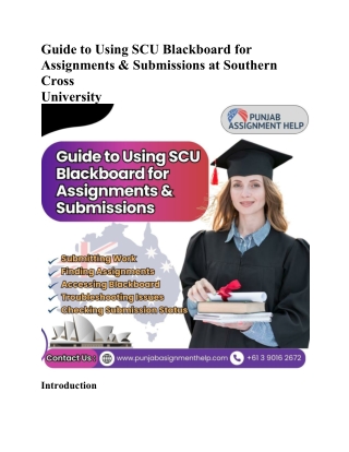 Guide to Using SCU Blackboard for Assignments & Submissions at Southern Cross University
