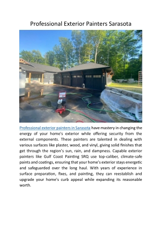 Professional Exterior Painters Sarasota