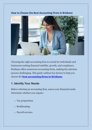 How to Choose the Best Accounting Firms in Brisbane