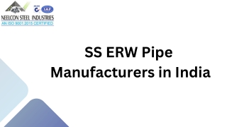 SS ERW Pipe Manufacturers in India