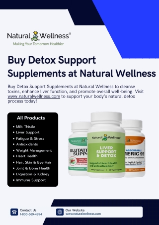 Buy Detox Support Supplements at Natural Wellness - www.naturalwellness.com