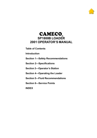 John Deere SP1800B Loader Operator’s Manual Instant Download