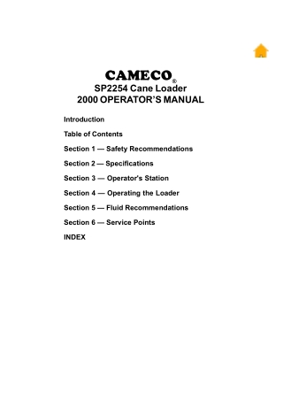 John Deere SP2254 Cane Loader Operator’s Manual Instant Download