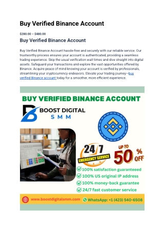 05.05 TOP Seller Buy Verified Binance Account From USA In 2025