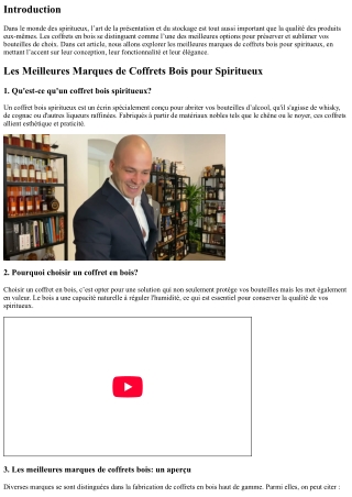 Les Meilleures Marques de Coffrets Bois pour Spiritueux