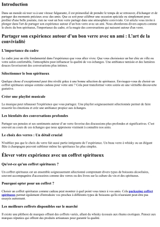 Partager son expérience autour d’un bon verre avec un ami :