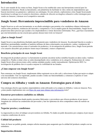 Jungle Scout: Herramienta imprescindible para vendedores de Amazon