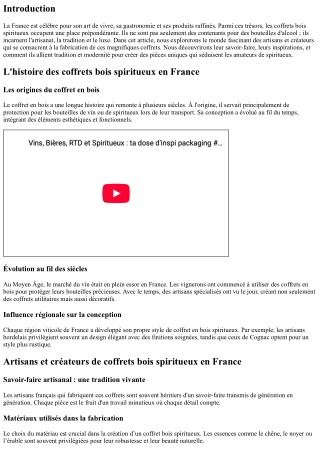“Artisans et créateurs de coffrets bois spiritueux en France”