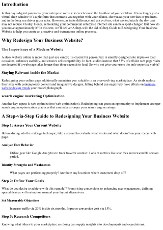 A Step-via-Step Guide to Redesigning Your Business Website
