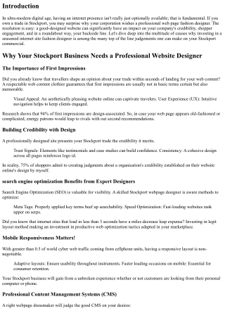 Why Your Stockport Business Needs a Professional Website Designer