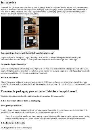 Comment le packaging peut raconter l’histoire d’un spiritueux ?