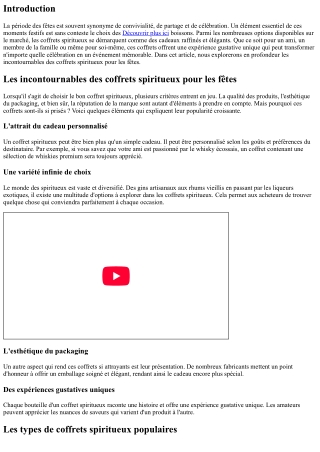 Les incontournables des coffrets spiritueux pour les fêtes