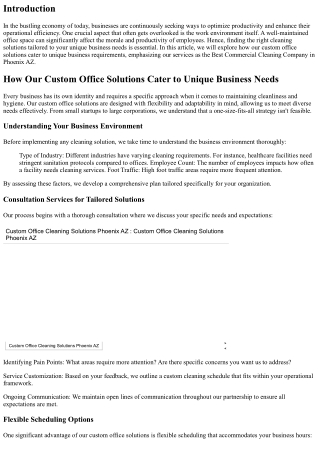 How Our Custom Office Solutions Cater to Unique Business Needs